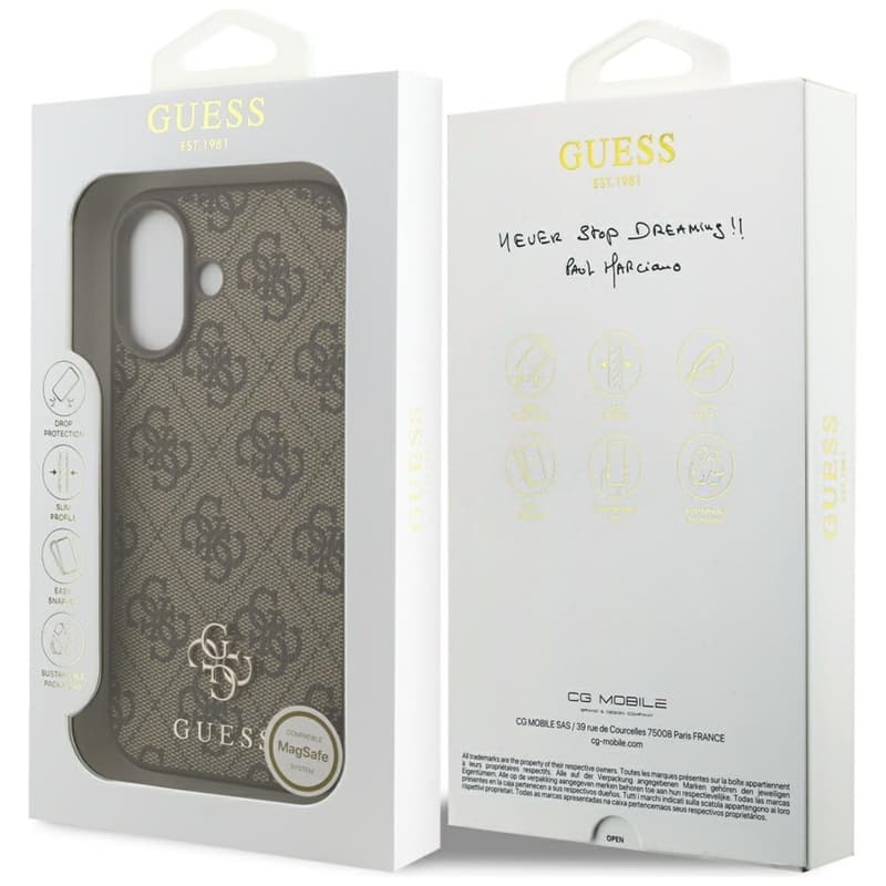 Guess 4G Small 4G and Classic MagSafe - Case iPhone 17 (brown) 8
