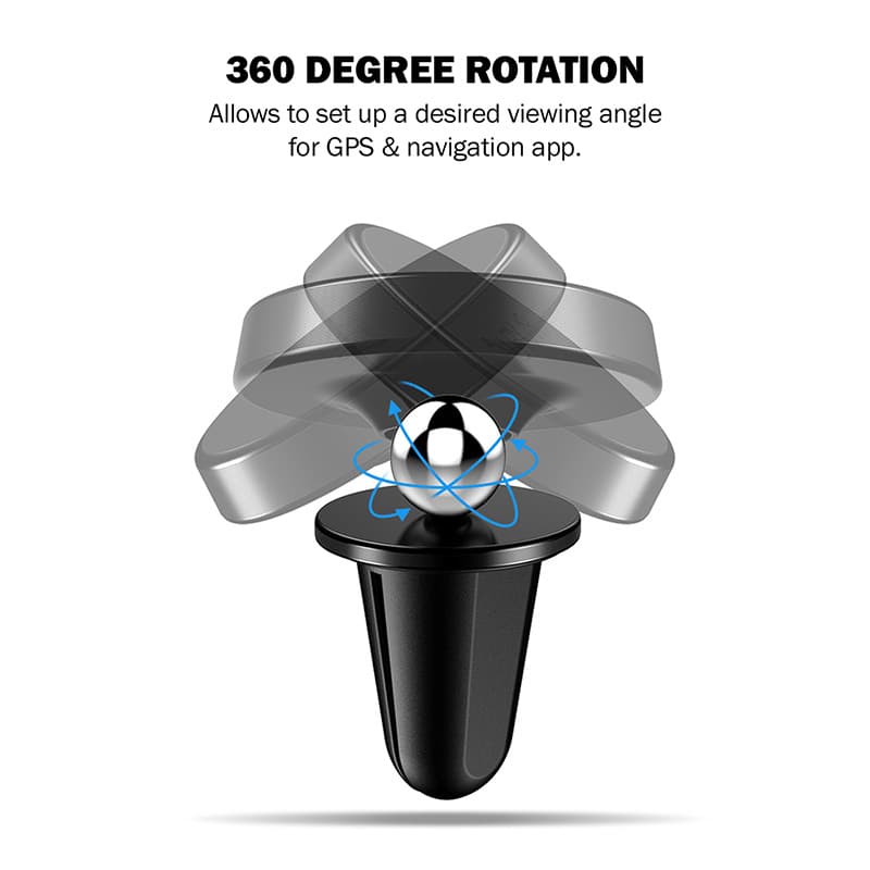 Crong Magnetic Smart Car Holder – Magnetic car phone holder (black) 5
