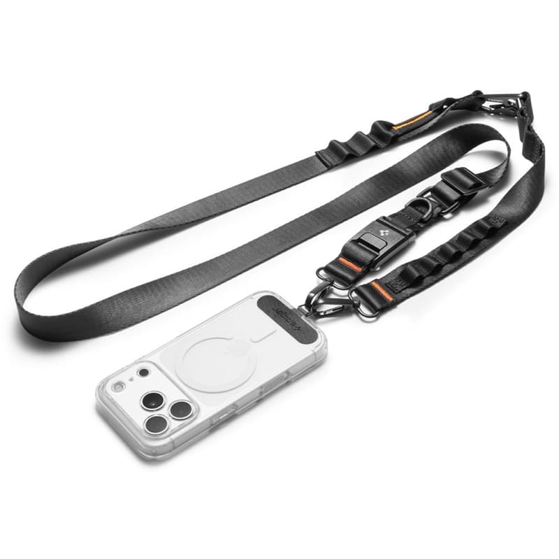 Spigen DA30M Lanyard Strap Crossbody - Universal Phone Strap / Lanyard (Black) 1