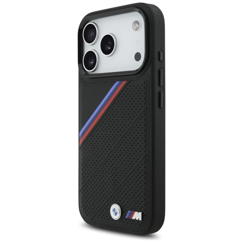 BMW M Tricolor Metal Logo MagSafe - iPhone 17 Pro Case (Black) 2