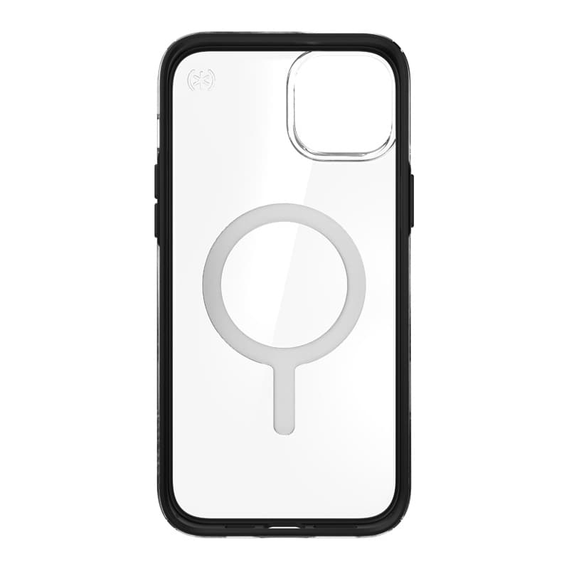 Speck Presidio Perfect-Clear with Impact Geometry + MagSafe - iPhone 15 Plus / 14 Plus Case with MICROBAN Coating (Clear / Black) 7