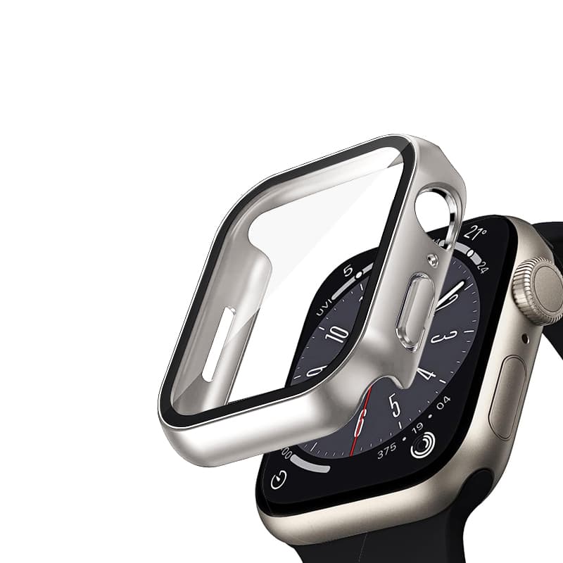 Crong Hybrid Watch Case - Case with glass for Apple Watch 41mm (Starlight) 4