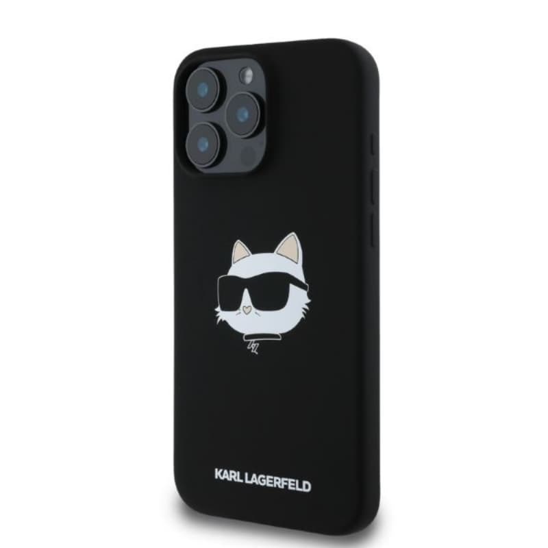 Karl Lagerfeld Silicone Choupette Head Print MagSafe - Case iPhone 16 Pro Max (black) 3