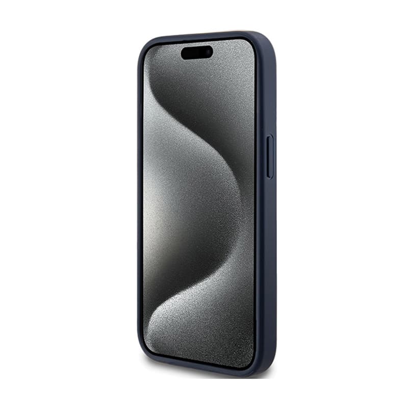 Guess 4G Triangle Metal Logo - Case for iPhone 15 Plus (blue) 5