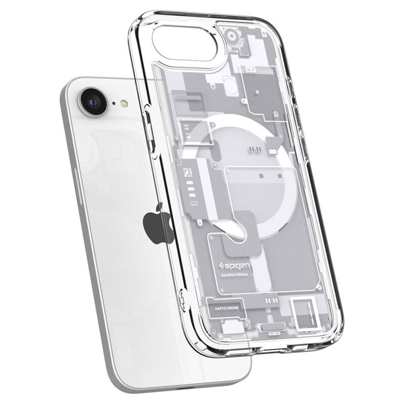 Spigen Ultra Hybrid Mag MagSafe - Case for iPhone 17e / 16e (Zero One White) 6