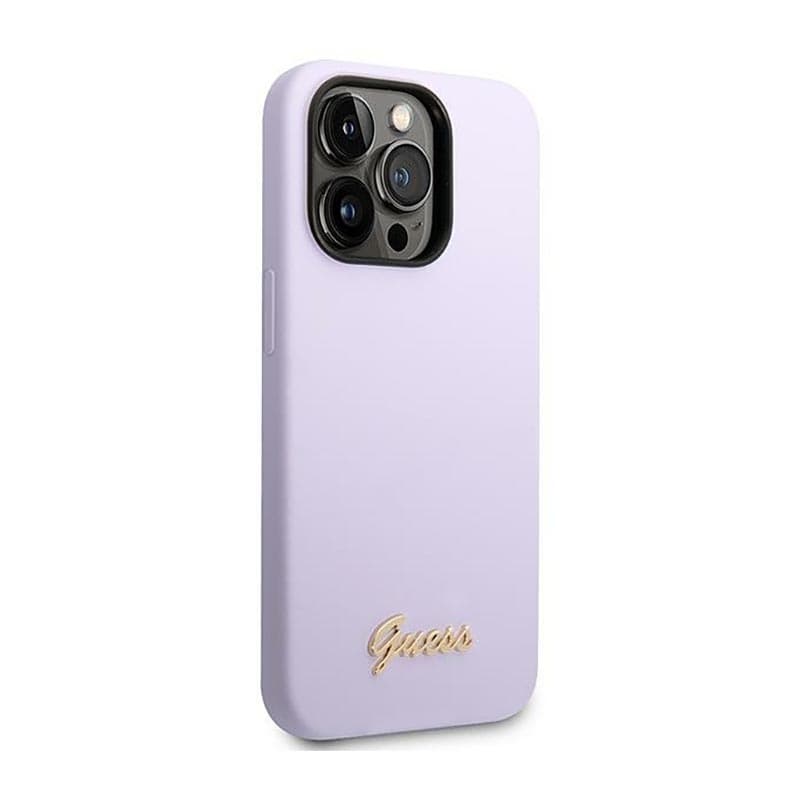 Guess Silicone Vintage - Case for iPhone 14 Pro (Purple) 4