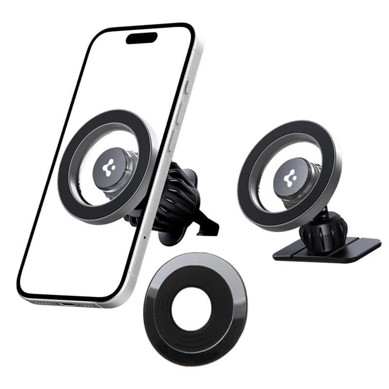 Spigen MFT13 Magnetic Dashboard & Vent Car Mount - Magnetic Car Holder MagSafe (Silver) 1