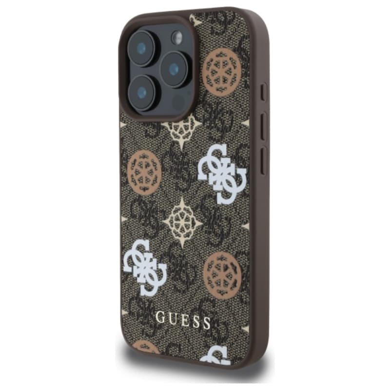 Guess Peony On 4G Background MagSafe - Case for iPhone 16 Pro Max (brown) 2