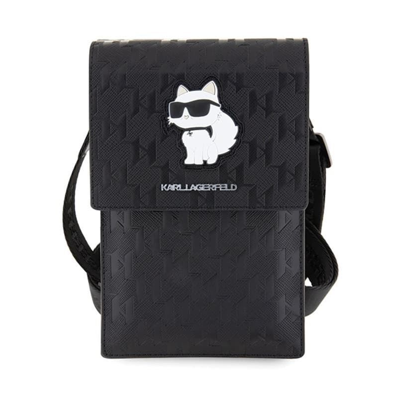 Karl Lagerfeld Saffiano Monogram Choupette - Phone crossbody Bag (black) 2