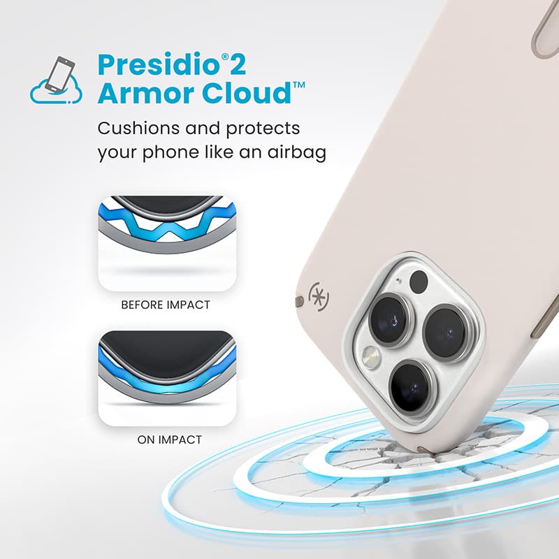 Speck Presidio2 Pro ClickLock & MagSafe - iPhone 16 Pro Case (Bleached Bone / Heirloom Gold / Hazel Brown) 4