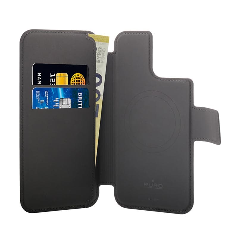 PURO Folio MagSafe Case  - Case 2in1 for iPhone 15 Plus / 14 Plus / 12 Pro Max (Black) 6