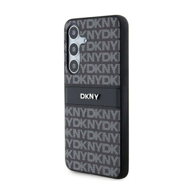 DKNY Leather Mono Stripe & Metal Logo - Samsung Galaxy S24 Case (black) 2