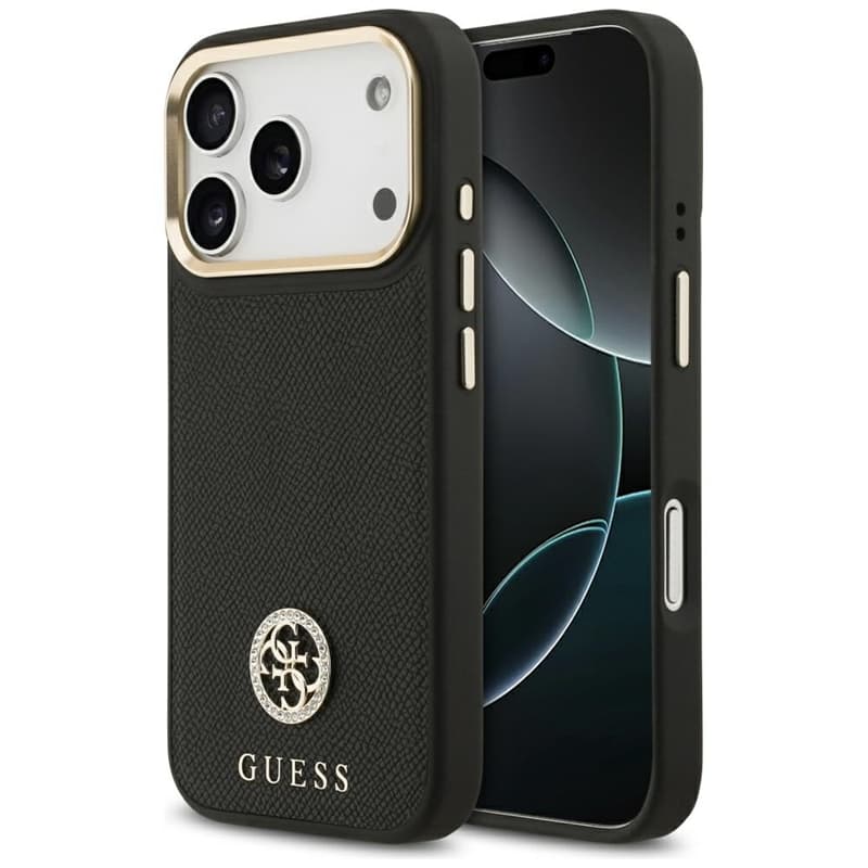 Guess Grained Strass Logo MagSafe - Case iPhone 17 Pro (black) 1