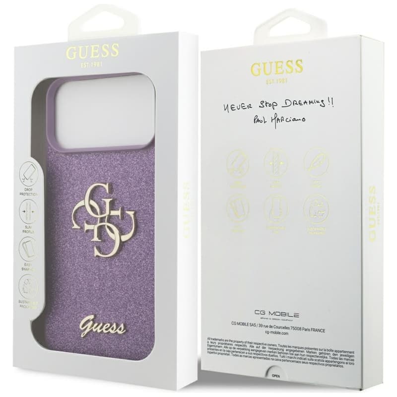 Guess Fixed Glitter Big 4G - Case iPhone 17 Pro Max (lilac) 8
