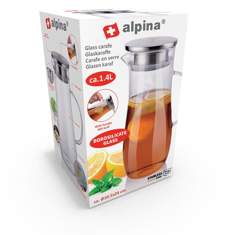 Alpina - Carafe with handle in borosilicate glass 1.4 l 5
