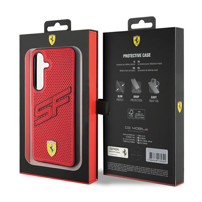 Ferrari Big SF Perforated - Case for Samsung Galaxy S24+ (Red) 8