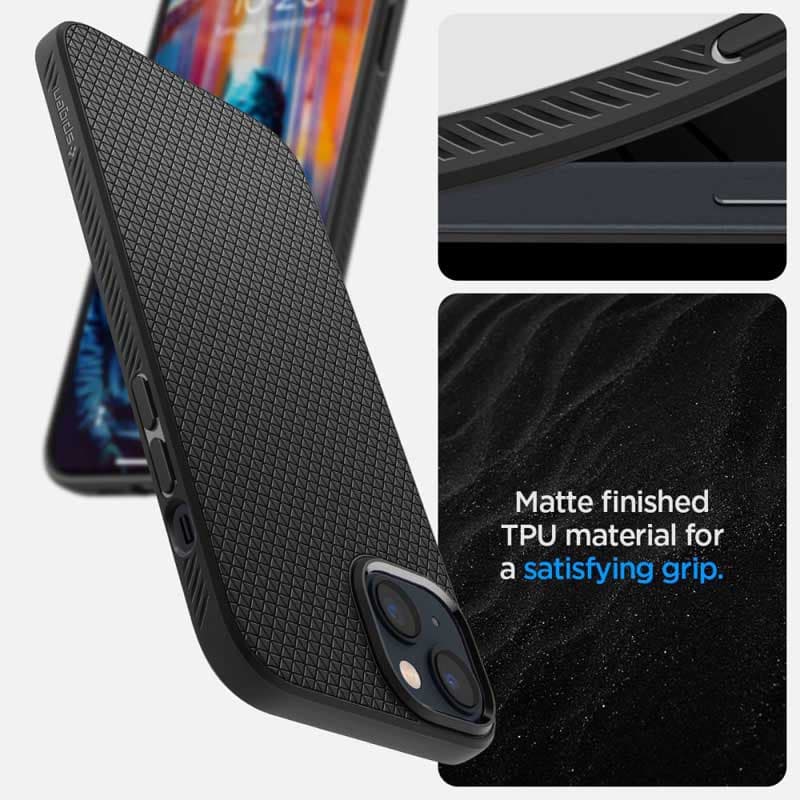 Spigen Liquid Air - Case for iPhone 15 Plus / iPhone 14 Plus (Black) 3