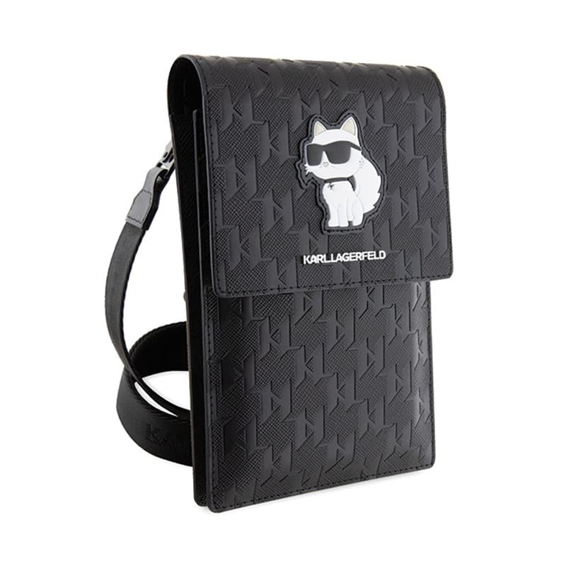 Karl Lagerfeld Saffiano Monogram Choupette - Phone crossbody Bag (black) 3