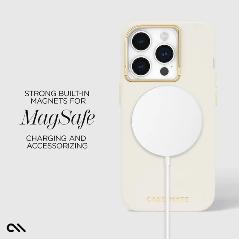 Case-Mate Silicone MagSafe - Case iPhone 15 Pro (Beige) 4