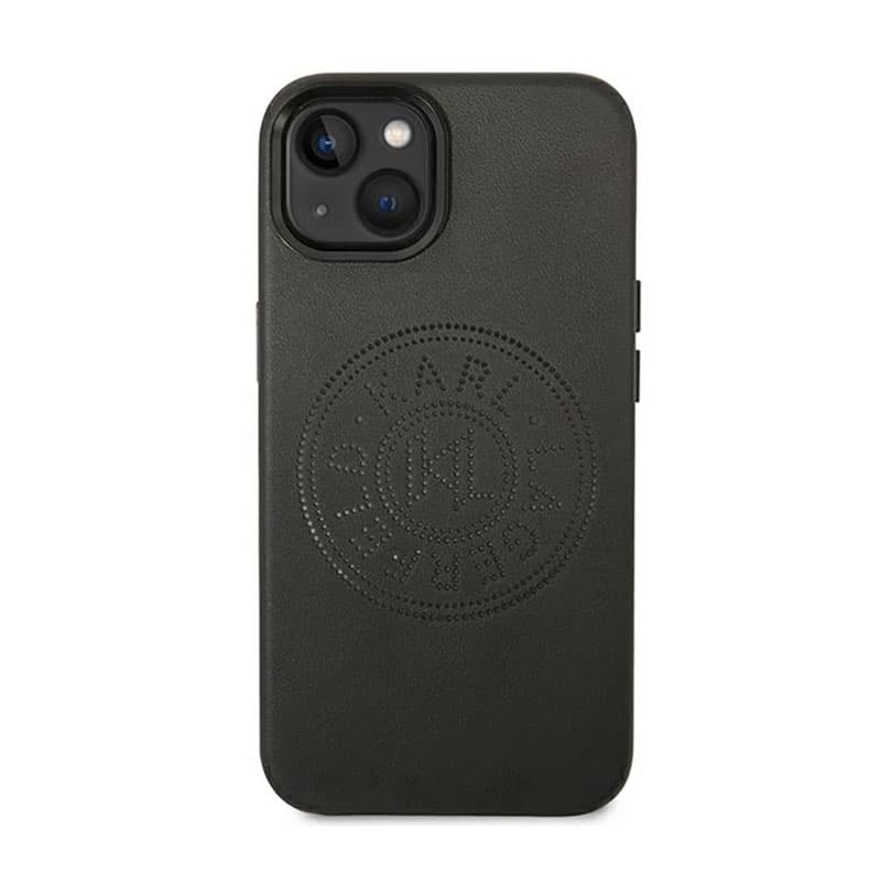 Karl Lagerfeld Leather Perforated Logo Casse - Case for iPhone 14 Plus (Black) 3