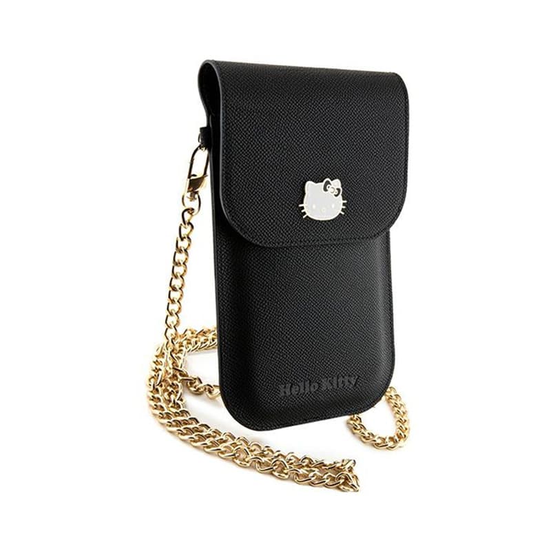 Hello Kitty Leather Metal Logo Chain - Phone crossbody bag (black) 5