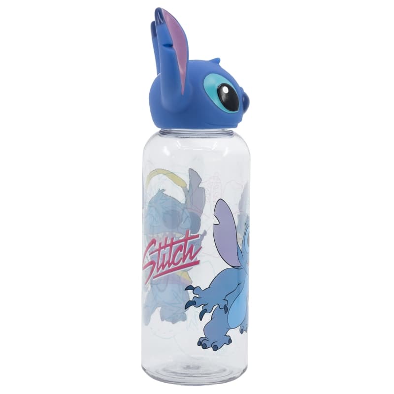 Disney Stitch - 560 ml bottle with 3D cap from the Flowers collection 3