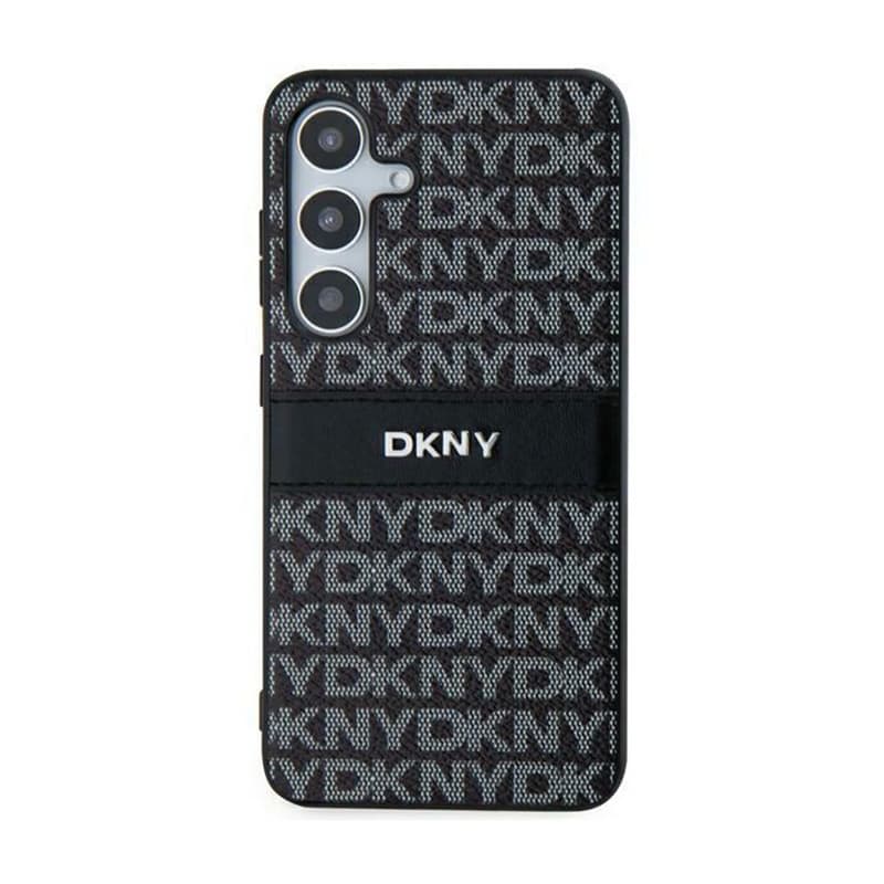 DKNY Leather Mono Stripe & Metal Logo - Samsung Galaxy S24 Case (black) 3