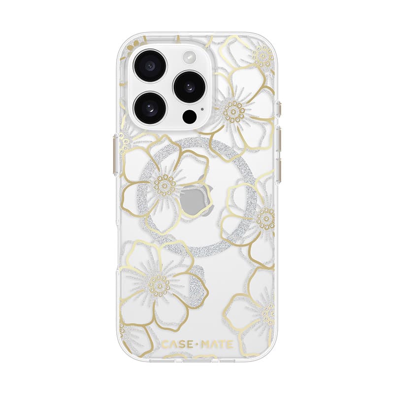Case-Mate Floral Gems MagSafe - Case for iPhone 16 Pro (Gold) 2
