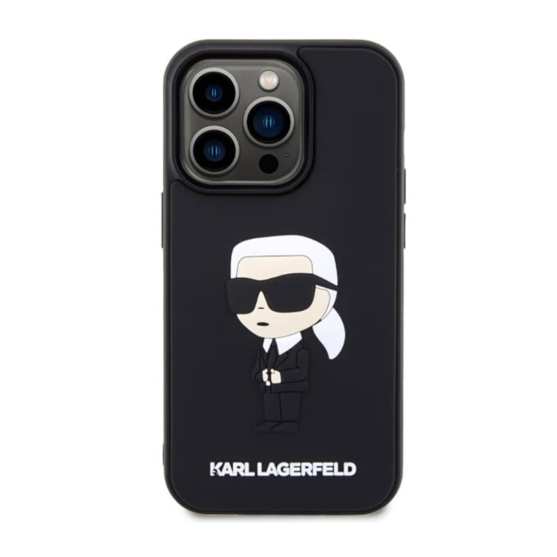 Karl Lagerfeld 3D Rubber NFT Ikonik - Case for iPhone 14 Pro (Black) 3