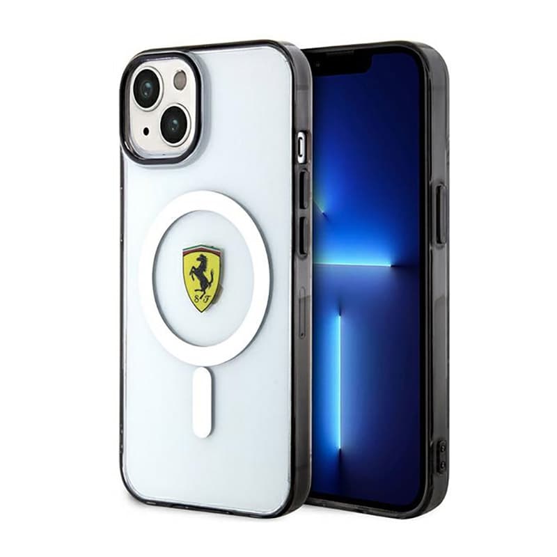 Ferrari Outline Magsafe - Case for iPhone 14 Plus (Transparent) 1