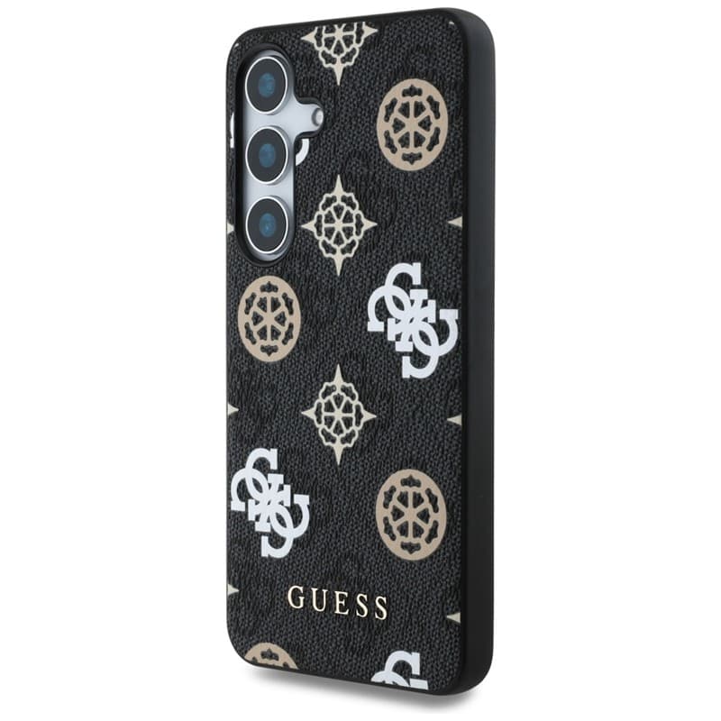 Guess 4G Printed Colored Peony Pattern MagSafe - Case for Samsung Galaxy S25 (black) 2