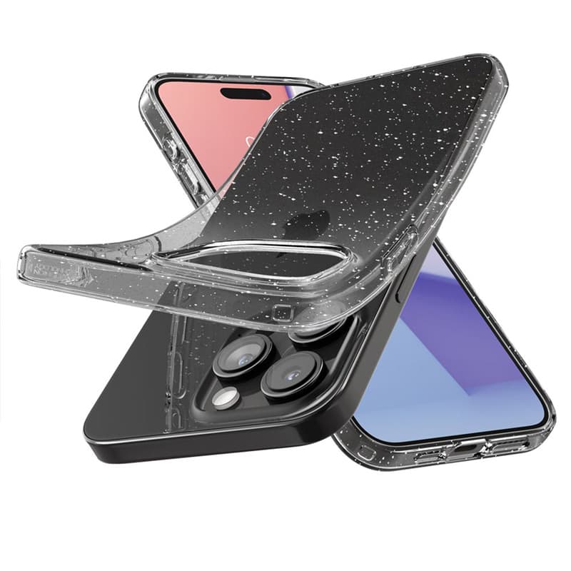 Spigen Liquid Crystal Glitter - Case for iPhone 15 Pro Max (Transparent) 7
