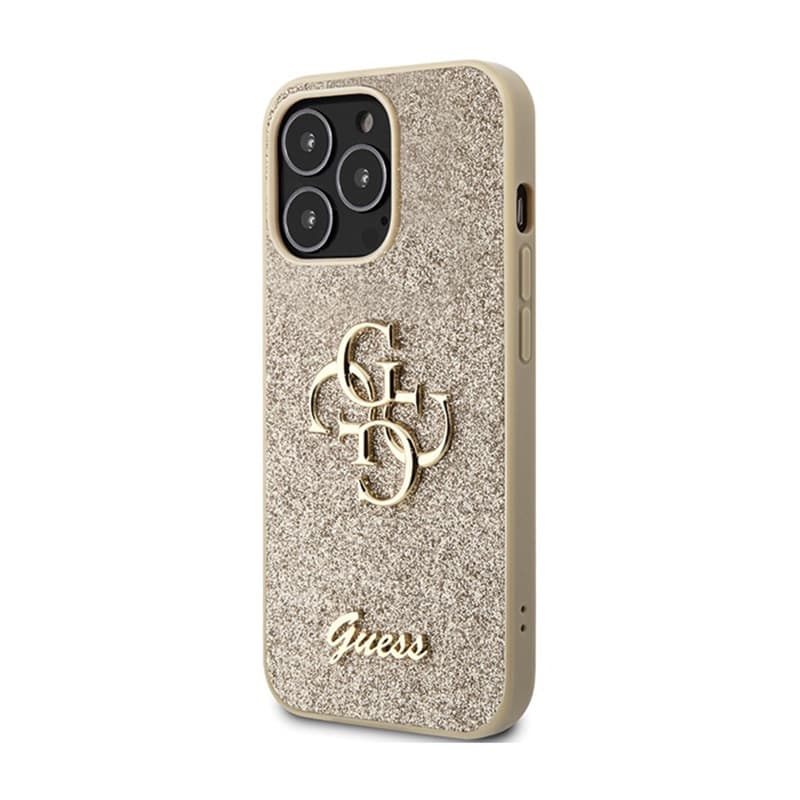Guess Glitter Script Big 4G - iPhone 13 Pro Max Case (Gold) 2