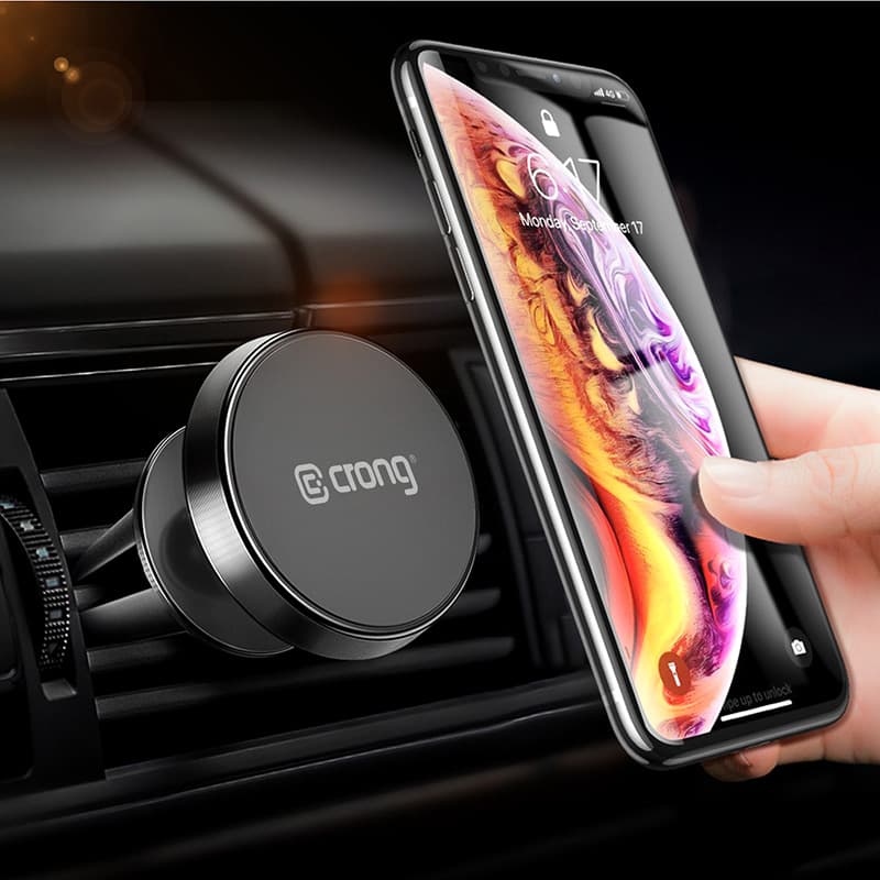 Crong Magnetic Smart Car Holder – Magnetic car phone holder (black) 8
