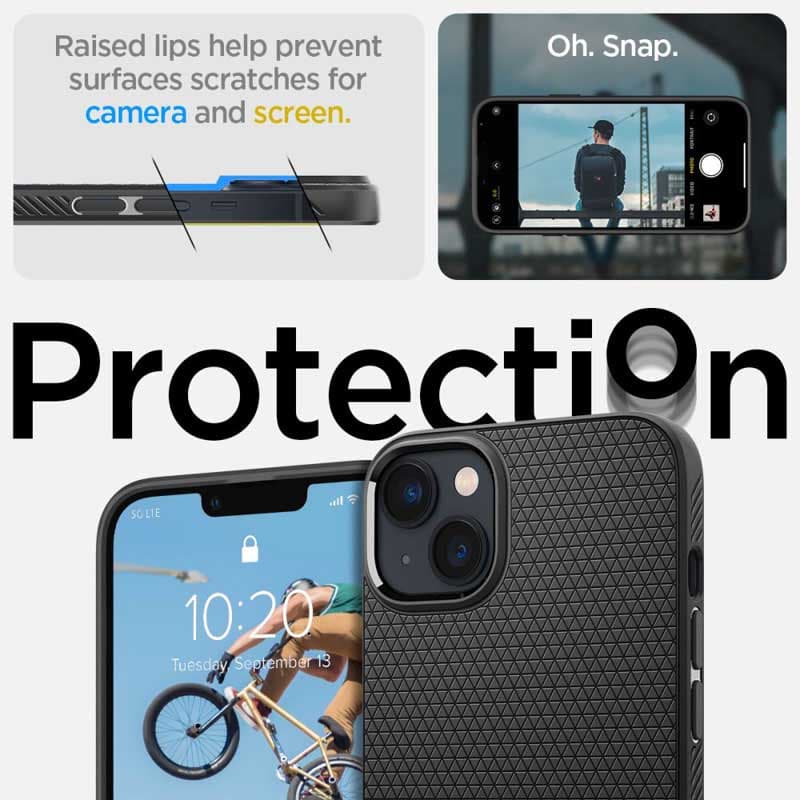 Spigen Liquid Air - Case for iPhone 15 Plus / iPhone 14 Plus (Black) 4
