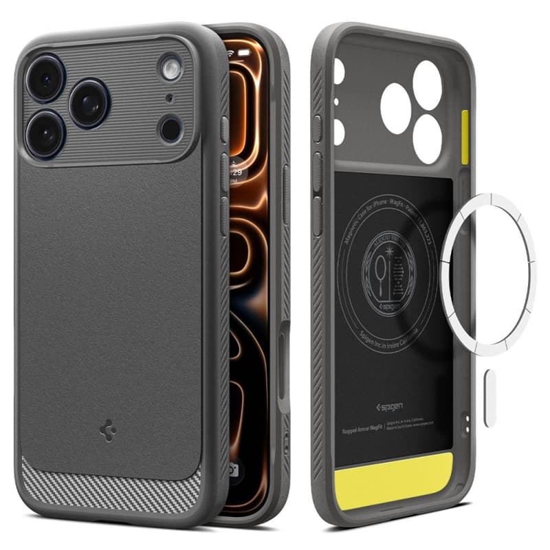 Spigen Rugged Armor Mag MagSafe - Case for iPhone 17 Pro (Grey) 1