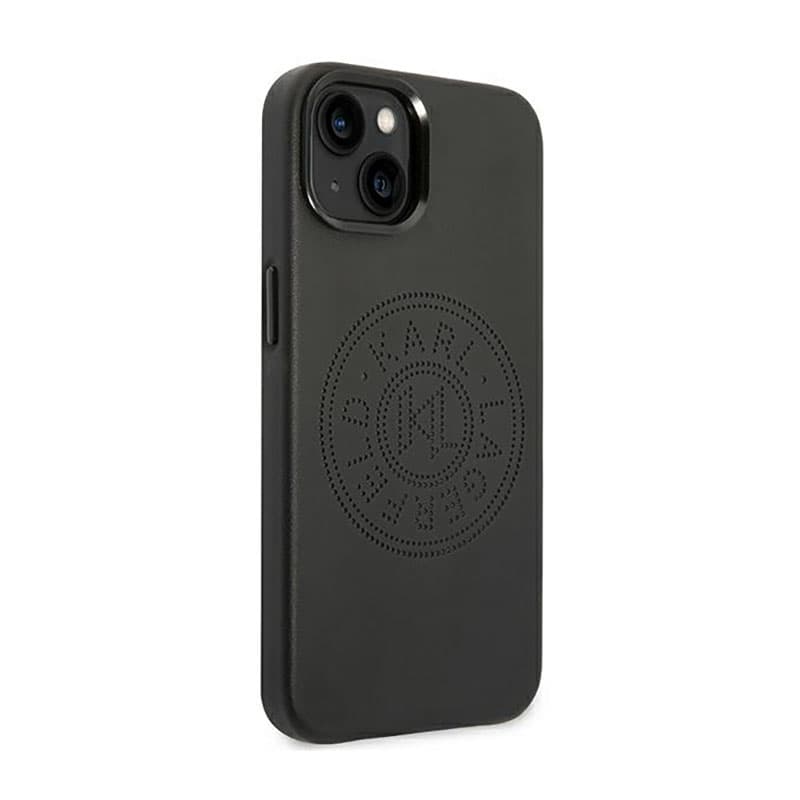 Karl Lagerfeld Leather Perforated Logo Casse - Case for iPhone 14 Plus (Black) 4