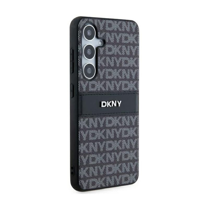 DKNY Leather Mono Stripe & Metal Logo - Samsung Galaxy S24 Case (black) 4