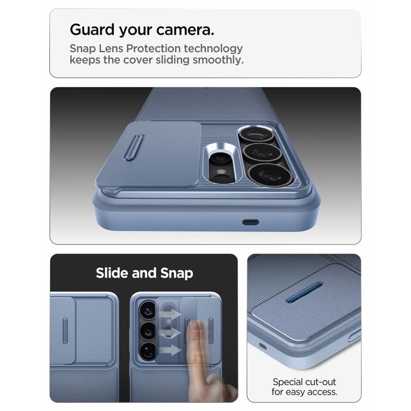 Spigen Optik Armor - Case for Samsung Galaxy S26 Ultra (Light Blue) 6