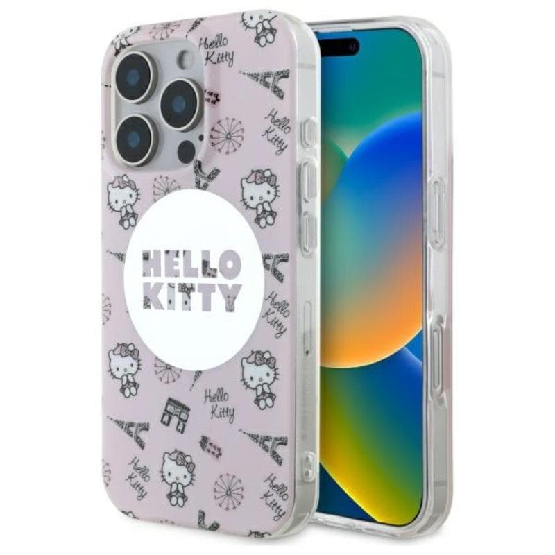 Hello Kitty IML All Over Paris MagSafe - Case for iPhone 16 Pro (pink) 1