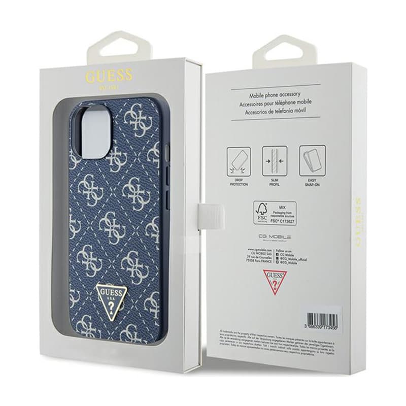 Guess 4G Triangle Metal Logo - Case for iPhone 15 Plus (blue) 8