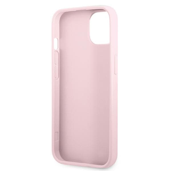 Guess Saffiano Hot Stamp & Metal Logo - iPhone 13 mini case (liliowy) 7