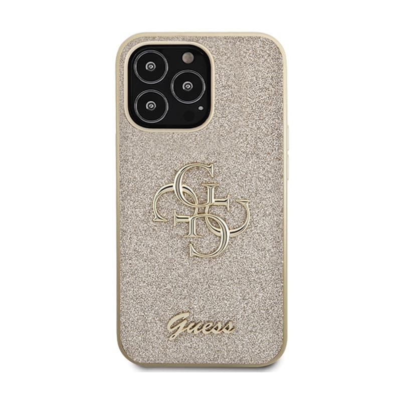 Guess Glitter Script Big 4G - iPhone 13 Pro Max Case (Gold) 3