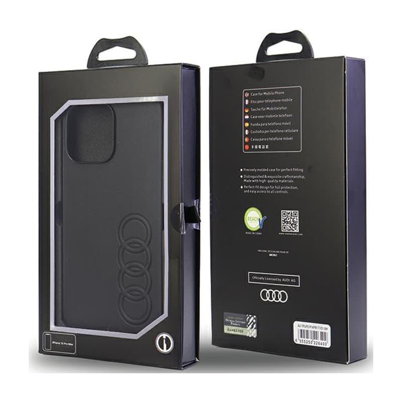 Audi Synthetic Leather - Case for iPhone 14 Pro Max (Black) 7