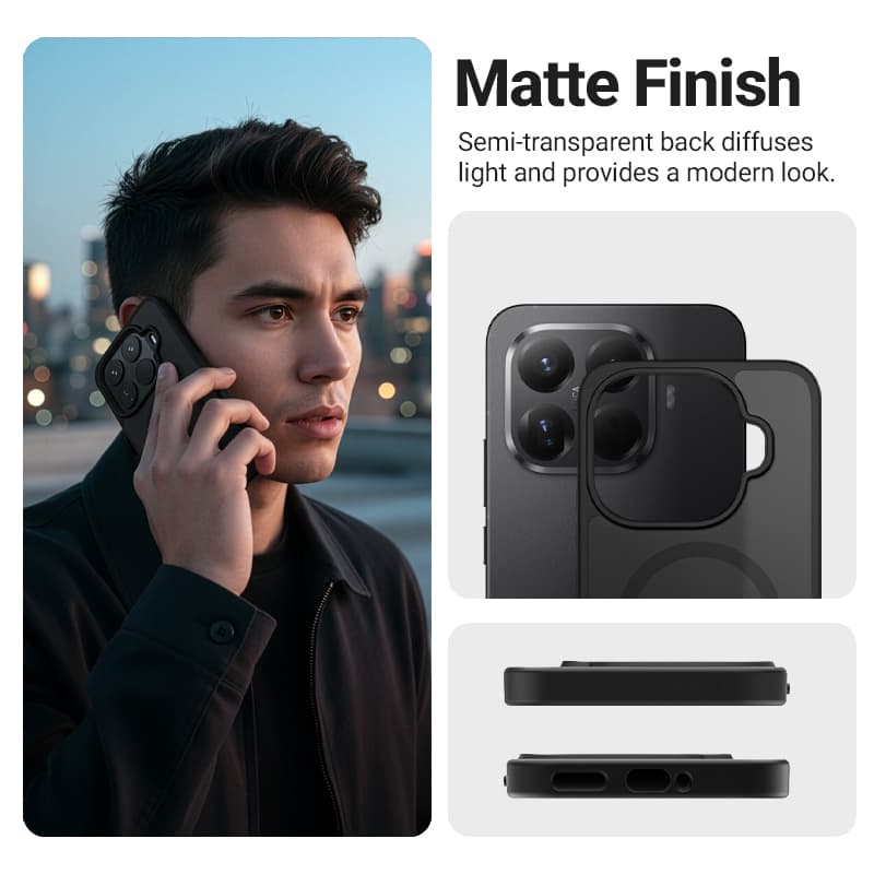 Crong Hybrid Matte Magnetic - Xiaomi 15T MagSafe Case (black) 4
