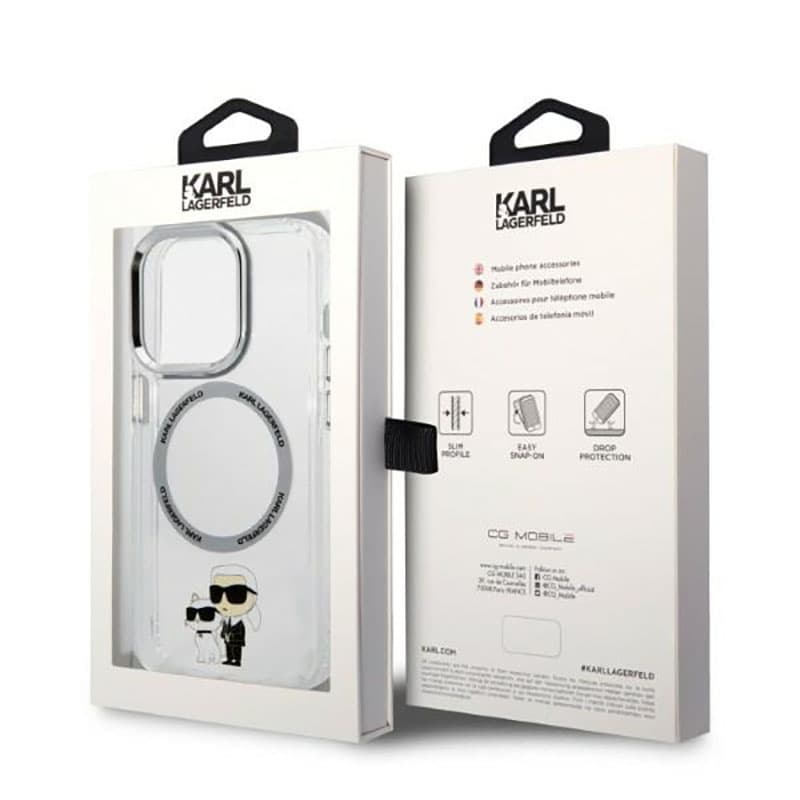 Karl Lagerfeld IML NFT Karl & Choupette MagSafe - Case for iPhone 14 Pro (Clear) 8