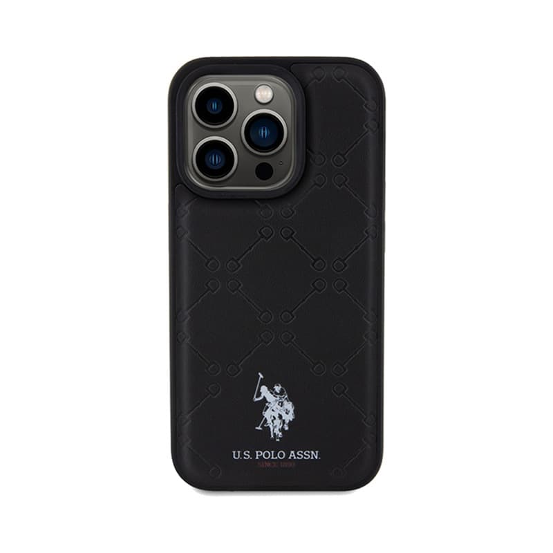 US Polo Assn Yoke Pattern  - Case iPhone 15 Pro (black) 3
