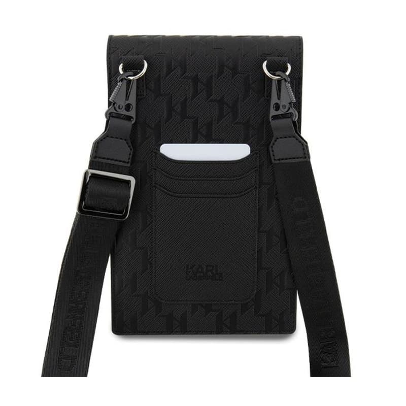 Karl Lagerfeld Saffiano Monogram Choupette - Phone crossbody Bag (black) 5