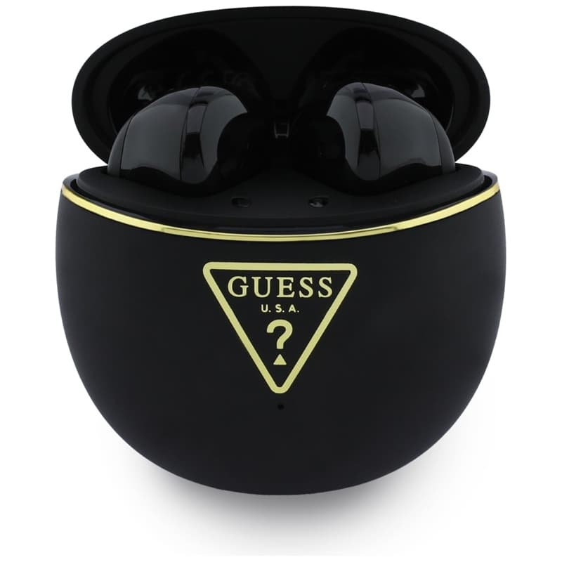 Guess Gold Line Triangle - TWS Bluetooth Headphones + Charging Case (Black) 2