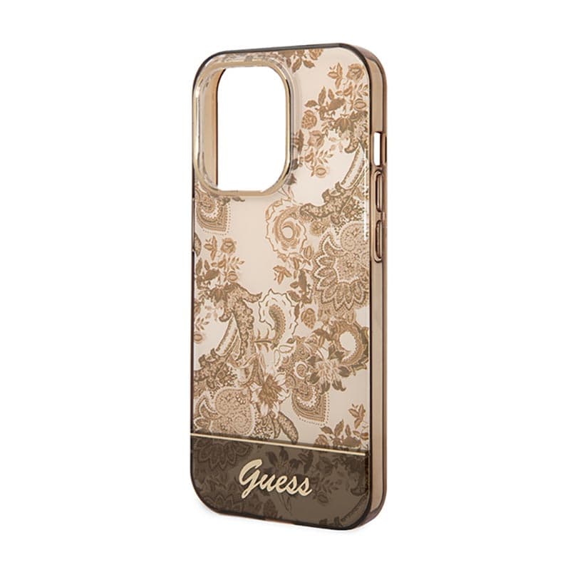 Guess Porcelain Collection - Case for iPhone 14 Pro Max (Ochre) 6